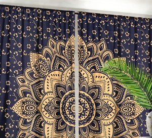 Premium Quality Blue Gold Ombre Mandala <b>Curtain</b> <b>for</b> Balcony Living Room Wall Hanging Window Home Decor Drapes Black Out <b>Curtains</b> - Product Image 4