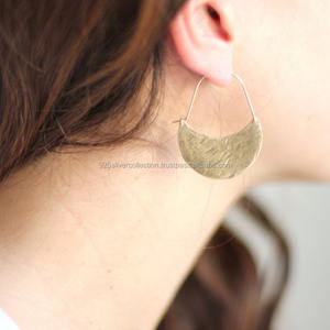 Classic Style Brass <b>Hoop</b> <b>Earrings</b> <b>for</b> <b>Women</b> Tribal Half Moon Jewelry <b>for</b> Parties Gifts Engagements - Product Image 2