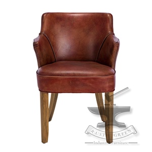 Silla de salón de cuero genuino - Product Image 6