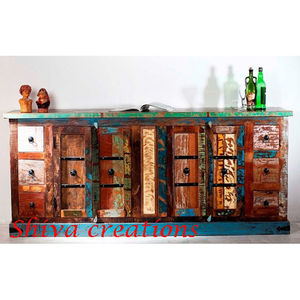 Bulk Wholesale Manufacturer Wholesaler <b>Retro</b> Reclaimed Recycled Barn Distress Wood <b>Furniture</b> Cabinet Living Room Kitchen Recycled <b>Furniture</b> - Product Image 2
