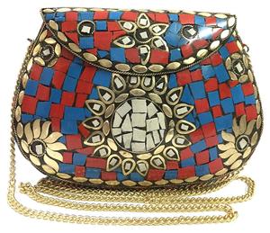 Artisanat de luxe de haute qualité fabriqué à la main en métal mosaïque pochette Designer sac de soirée pour mariée et filles prix - Product Image 4