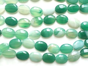 Agate verte ovale perle pierre collier pierres ovales perles breloques en cristal pour la fabrication de bijoux cristal femmes collier grossiste - Product Image 2