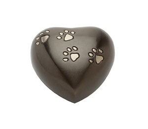 Meilleure vente de petite urne funéraire métallique en forme de cœur de haute qualité pour cendres humaines avec personnalisation - Product Image 2