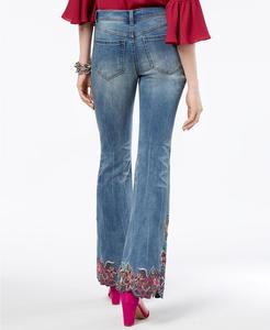 Pantalones vaqueros bordados para mujer - Product Image 2