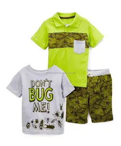 儿童3 pcs服装套装幼儿服装套装夏季春秋定制可爱时尚设计师时尚时尚有机布