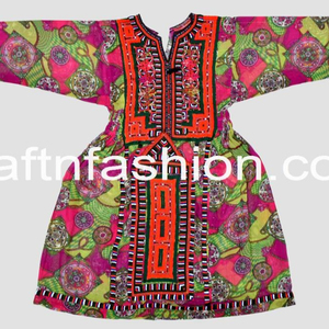 Vestido Balochi Kuchi para mujer, estampado Floral, Túnica, Kurta, hecho a mano, Tribal, gitano, Balochi - Product Image 2
