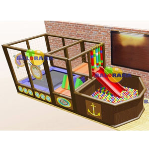 สระลูกยางแทรมโพลีนสำหรับใช้ในห้างสรรพสินค้าผลิตจาก PVC และโครงสร้างโลหะความจุ5-10เด็กดีไซน์นุ่ม - Product Image 5