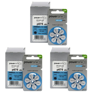 Cochleaire Implantaat Batterij Power One Size 675 Power One Implantaat Plus Batterij Grootte 675 Zink Lucht Kwikvrije Verse Voorraad Batterijen - Product Image 3