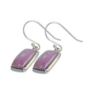 Gran oferta, pendientes de plata de ley 925 hechos a mano con piedras preciosas de fosforita Natural, estilo de gota Vintage para bodas, joyería fina - Product Image 1
