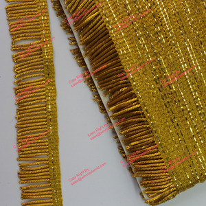 Gold and Silver Bullion Fringes GOLD METALLIC TWISTED <b>TASSEL</b> <b>TRIMMING</b> FRINGE, METALLIC FLAG BULLION FRINGE - Product Image 6