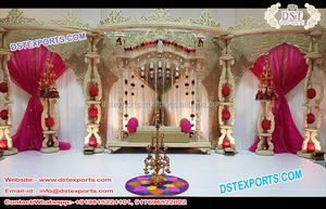 Columnas de Cristal para Pasillo de Boda, Ligeras, Tamaño Personalizado, Columnas Iluminadas Talladas en Fibra de Vidrio - Product Image 6