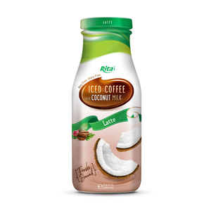 Meilleure vente de bouteille en verre tropicale de 280ml adaptée à l'âge des adultes pour le café glacé Crème au lait de coco - Product Image 2