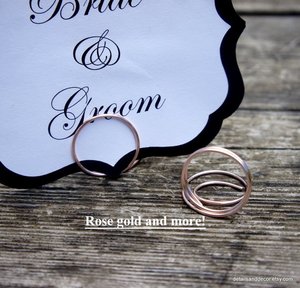 ชุดแหวนแต่งงานสีโรสโกลด์หรูหราดีไซน์ทันสมัยไม่ซ้ำใครสำหรับเจ้าสาวและเจ้าบ่าวของขวัญในโอกาสพิเศษที่สมบูรณ์แบบ - Product Image 2