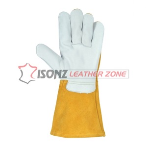Guantes de Soldadura TIG de Cuero ISONZ Leather Zone OEM, 1.2 mm de Grosor, 14 Pulgadas, Antivibración, Resistentes al Calor, Certificación EN420, Venta al Por Mayor - Product Image 4