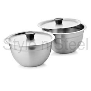 Cuenco de mezcla de ensaladas multiusos, tazón alemán de acero inoxidable con cubierta, venta al por mayor - Product Image 1