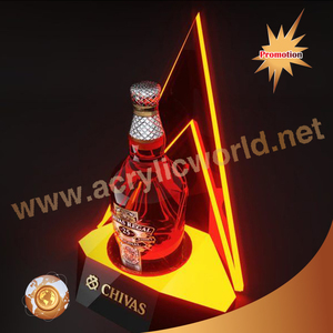 Présentoir de bouteilles de vin en acrylique à led, design personnalisé, vente en gros, scintillant - Product Image 3