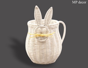 Décor de chat gris de style traditionnel panier en bambou produit d'artisanat en bambou bon marché - Product Image 2