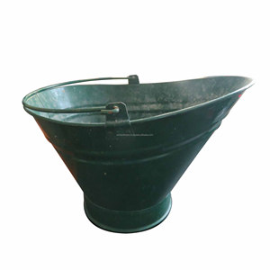 Seau à charbon en métal traditionnel outil de nettoyage ménager fait à la main seau en métal seau à charbon galvanisé avec poignée - Product Image 1