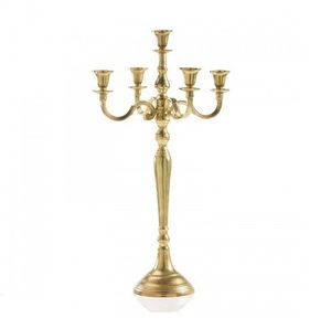 Gold <b>Candelabra</b> Beautifully Hand Crafted From High Quality Aluminium In Bulk For Home Decoration Wedding Decoration - Product Image 1