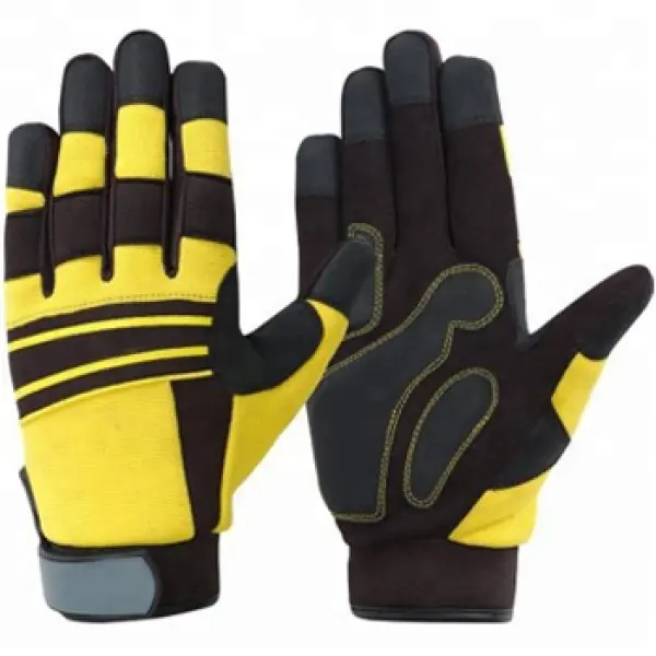 Custom goatskin Leather Mechanic Gloves Deep impact resistant Wholesale Protective Gloves Safety Gloves