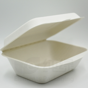 De caña de azúcar, pulpa de la cubierta biodegradable caja de hamburguesas - Product Image 2