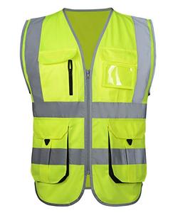 ANSI เสื้อกั๊กนิรภัยสำหรับนักสำรวจระดับ3สไตล์อเมริกาเหนือมีช่องใส่ของ PVC - Product Image 3