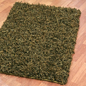 Alfombra peluda de cuero natural indio de lujo en colores elegantes - Product Image 3