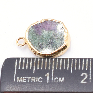 Ruby Zoisite 14-16mm Bail Oval Shape 18k Gold Plated Brass Pendant for Necklace <b>Bracelet</b> Jewelry Making - Product Image 4