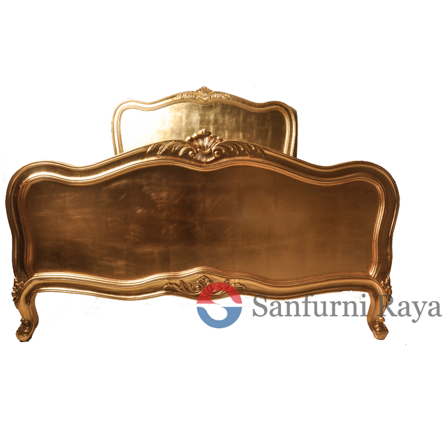 Turkish Luxury Royal French Style Solid Wood Antique Eco-friendly Knock-down Structure Home Bed Furniture Pakistani