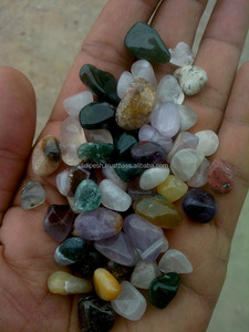 Agate lisse multicolore et Quartz blanc galets de pierre ronde naturelle de type galets polis à vendre - Product Image 4