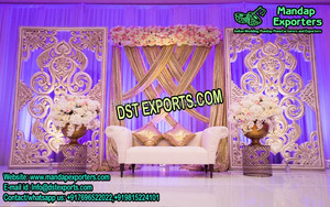 Paneles de fondo de media luna para decoración de escenario, decoración de escenario de boda india con estilo - Product Image 2