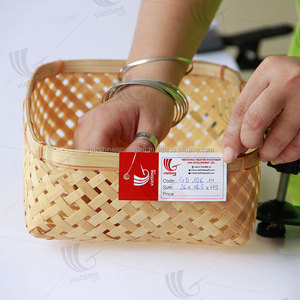 ตะกร้าเก็บของไม้ไผ่เวียดนามขายส่ง, ตะกร้าไม้ไผ่สาน - Product Image 5