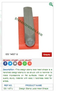 Design Stamp Lace Heart GS 1457U Jewelry Tools for Jewelers - Product Image 2