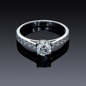 2.00 Carat White Round Brilliant Cut Moissanite Engagement <b>Ring</b> <b>14k</b> White <b>Gold</b>, Moissanite Wedding <b>Ring</b>,moissanite <b>Ring</b> 18k <b>Gold</b> - Product Image 1