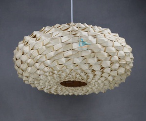 Round Palm Leaf Lampshade Traditional to Modern Asian Design Handicraft From Vietnam with Rattan Bamboo Lamp <b>Cover</b> Decoration - Product Image 3