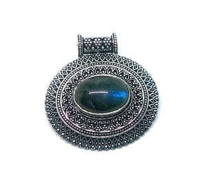 2017 venta al por mayor colgante de labradorita de plata collar de piedra - Product Image 1