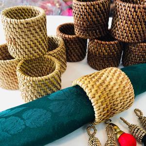 Hand Woven Bamboo Eco-Friendly Napkin Ring Party <b>Table</b> Decoration - Product Image 5