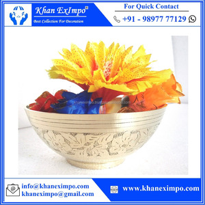 ชามน้ำซุปแกะสลักส่องแสงทำจากทองเหลืองอาหรับขัดเงาอย่างยั่งยืนเป็นมิตรกับสิ่งแวดล้อม> ประสบการณ์10ปี - Product Image 3