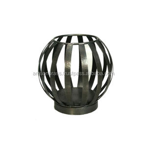 Portavelas votivo de hierro metálico Diseño de grabado perforado Portavelas decorativo hecho a mano - Product Image 3