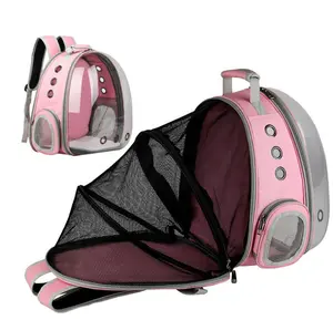 Latest Model Travel Bags for Dog Fashionable Pink Backpack Dog Carrier Multifunction Pet Carry Case