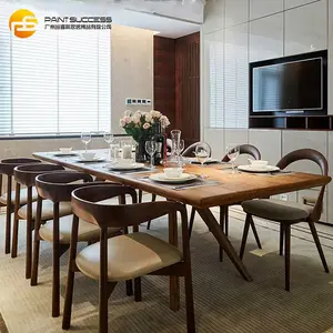 Set Furnitur Ruang Makan Modern Kayu Desain Utama, Furnitur Ruang Makan