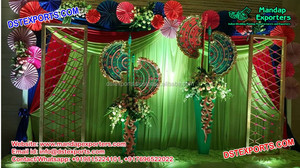 Punjabi Cultural Mehndi Ceremony Stage Sangeet <b>Party</b> Punjabi <b>Decoration</b> Indian Traditional Mehndi Ceremony Stage <b>Set</b> Decor USA - Product Image 2