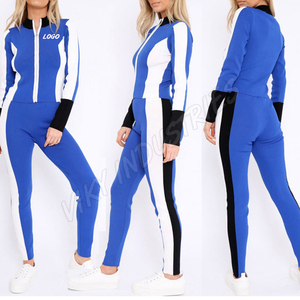 <b>Women</b> Tracksuit 2Pcs Ladies Long Sleeves Crop Top Zipper Sweatshirt Coat <b>Pants</b> Set <b>Lounge</b> Gym Wear Casual Suit - Product Image 1