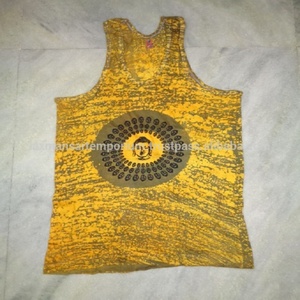 Nouveau style tendance, imprimé batik, motifs hindous, t-shirts sans manches pour hommes en coton 100% tricoté, vente en gros en provenance d'Inde - Product Image 5