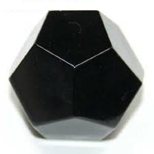 Cube de whisky en obsidienne noire de haute qualité, en forme d'icosahédon, pierre naturelle sculptée, cristal de guérison Reiki, pierre précieuse, grossiste en pierres précieuses - Product Image 2