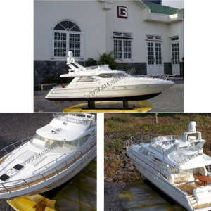 Principessa 60 modello di nave da crociera in legno regalo nautico per la decorazione della casa tecnica di cedro dipinto a mano elegante decorazione - Product Image 1