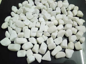 Mejor Precio por Tonelada de Guijarros de Cuarzo Blanco Súper Liso Sin Pulir, Piedra Natural para Baño, Uso Industrial en Exteriores, India - Product Image 4