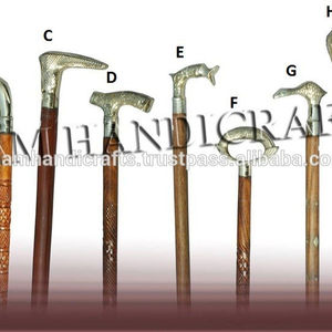 Bâton de marche en bois fait à la main avec poignées en laiton/bâtons de marche pour personnes âgées/cannes de marche en bois avec poignées en laiton - Product Image 3
