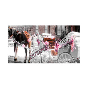 Beau chariot Victoria blanc pour les mariages Nouveau produit du fabricant de décoration de mariage en couleur - Product Image 1