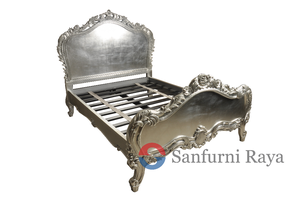 Muebles de Dormitorio Estilo Francés, Cama Clásica Antigua de Indonesia, Cama Vintage de Jepara, Estilo Europeo - Product Image 5